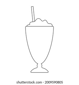 Cream vector icon.Outline vector icon isolated on white background cream.