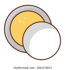 cream Vector illustration on a transparent background. Premium quality symbols.Vector line flat color icon for concept and graphic design.