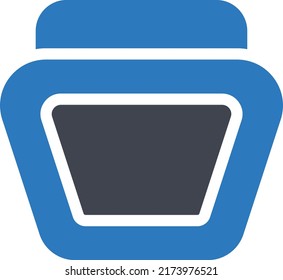 cream Vector illustration on a transparent background. Premium quality symmbols. Glyphs vector icons for concept and graphic design. 
