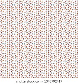 Cream. Vector illustration. White, neutral and orange color. Wrapping paper. Endless pattern, white, neutral and orange background. Seamless pattern with sweet desserts.