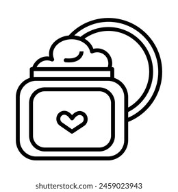 Diseño de iconos de línea de Vector crema