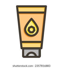 Icono De Colores Llenos De La Línea Espesa Del Vector De Crema Para Uso Personal Y Comercial.
