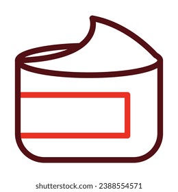 Cream Vector Thick Line Two Color Icons For Personal And Commercial Use.
