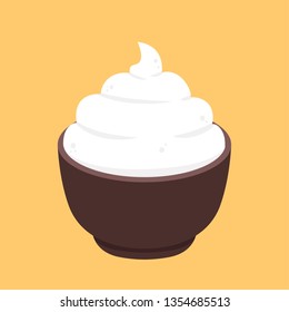 cream vector. wallpaper. free space for text. bowl vector.