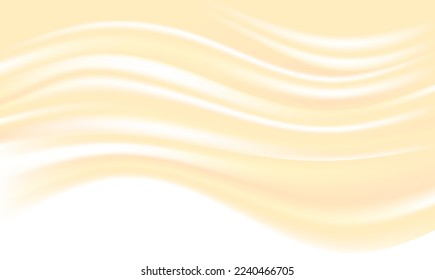 Cream waves realistic texture. Pouring milk flow