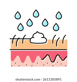 cream for wet hair color icon vector. cream for wet hair sign. isolated symbol illustration