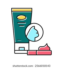 cream for wool color icon vector. cream for wool sign. isolated symbol illustration
