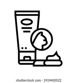 cream for wool line icon vector. cream for wool sign. isolated contour symbol black illustration