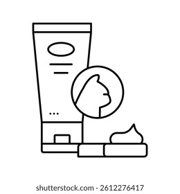 cream for wool line icon vector. cream for wool sign. isolated contour symbol black illustration