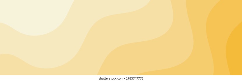 Fondo de degradado crema y amarillo. Forma orgánica. Antecedentes abstractos. Elementos geométricos vectoriales para plantillas de portada de fondo, patrones. Fondo de olas crema y amarilla. Papel colorido.
