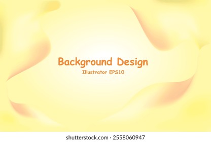 Cream yellow wavy gradient background image