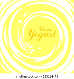 Cream Yogurt. Vector Illustration