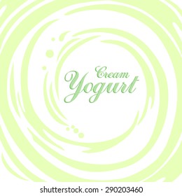 Cream Yogurt. Vector Illustration