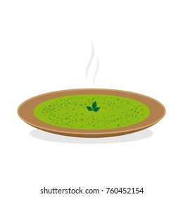 Cream of zucchini in vector