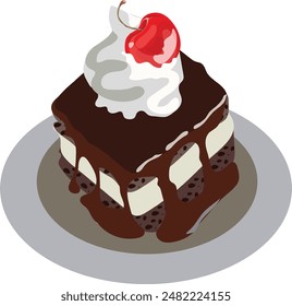 creamcakes isolated on white background. illustration vector
