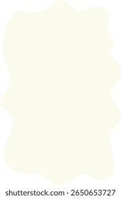 Cream-colored abstract frame with playful blob edges, ideal for modern backgrounds, sticker shapes, digital printables, or minimal aesthetic compositions.