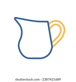 Creamer jug vector icon. Dairy product sign. Graph symbol for cooking web site and apps design, logo, app, UI