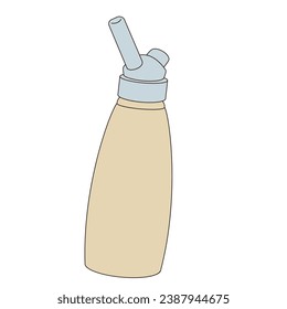 creamer siphon color vector illustration