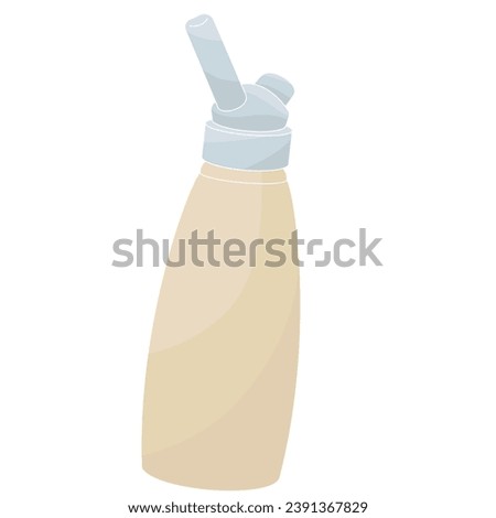 creamer siphon color vector illustration