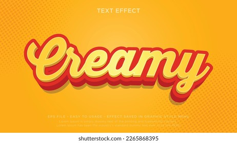 Creamy 3d editable text effect 