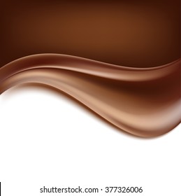  Creamy Abstract Chocolate Background. Vector