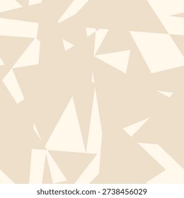 Creamy Abstract Geometric Decorative seamless pattern. Repeating background. Tileable wallpaper print.