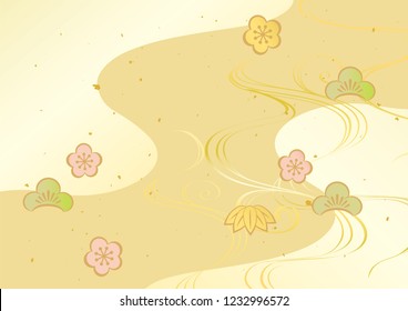 Creamy beautiful New Year's Card