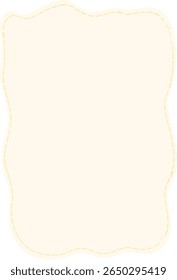 Creamy border with artistic uneven edges in a soft rectangular shape, suitable for creative compositions, branding templates, or modern minimalist backgrounds.
