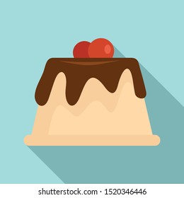 Creamy cake icon. Flat illustration of creamy cake vector icon for web design