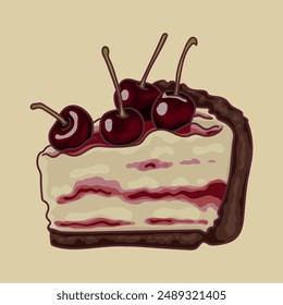Creamy cheesecake with juicy berries