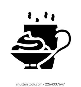 creamy chocolate candy food glyph icon vector. creamy chocolate candy food sign. isolated symbol illustration