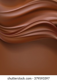 creamy chocolate vertical background. vector 
