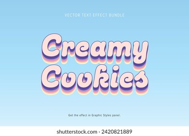 creamy cookies editable text effect