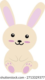 Creamy Cute Bunny Set vector