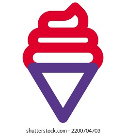 Creamy delicious soft served ice cream cone