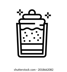 creamy dessert cup line icon vector. creamy dessert cup sign. isolated contour symbol black illustration