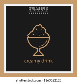 creamy drink  vector icon