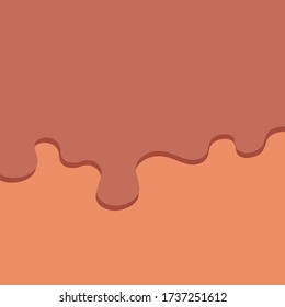 Creamy dripping with with chocolate background