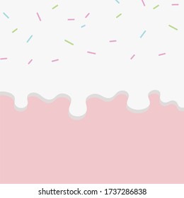 Creamy dripping with pink background