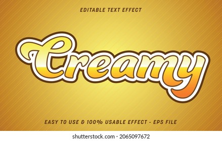 creamy editable text effect template