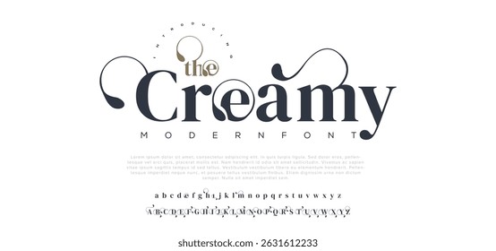 a fonte de exibição Creamy e elegante  
