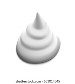 Creamy foam. Vector illustration on white background.