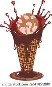 creamy full chocolate ice cream.