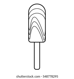 Creamy ice cream icon. Outline illustration of creamy ice cream vector icon for web