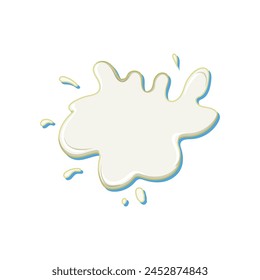 creamy milk splash cartoon. fresh glass, spill droplet, pour pour creamy milk splash sign. isolated symbol vector illustration