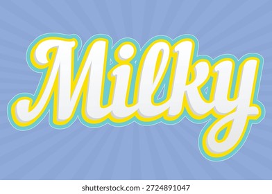 Efecto de texto lechoso cremoso con letras suaves y brillantes y reflejos líquidos suaves para un aspecto fresco y moderno.
Perfecto para la marca de productos lácteos, anuncios de alimentos, carteles, logotipos y atractivos diseños de redes sociales