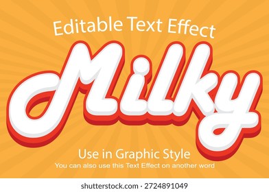Efecto de texto lechoso cremoso con letras suaves y brillantes y reflejos líquidos suaves para un aspecto fresco y moderno.
Perfecto para la marca de productos lácteos, anuncios de alimentos, carteles, logotipos y atractivos diseños de redes sociales
