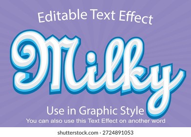 Efecto de texto lechoso cremoso con letras suaves y brillantes y reflejos líquidos suaves para un aspecto fresco y moderno.
Perfecto para la marca de productos lácteos, anuncios de alimentos, carteles, logotipos y atractivos diseños de redes sociales