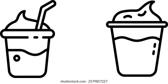 Creamy and Nutritious Yogurt Icon for Dairy, Health, and Snacks