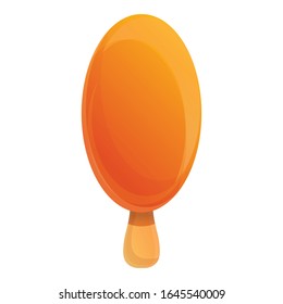 Creamy popsicle icon. Cartoon of creamy popsicle vector icon for web design isolated on white background